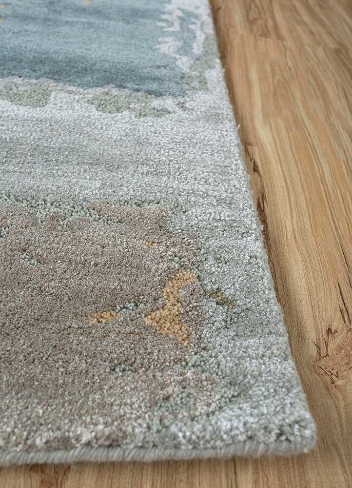 genesis grey and black wool and viscose hand tufted Rug - Corner